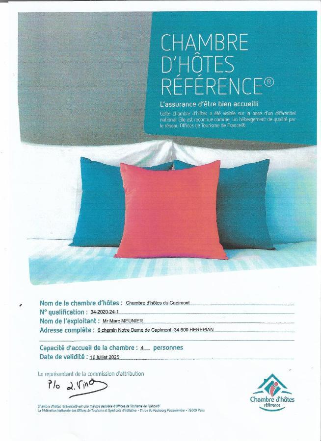 Chambres D'Hotes Du Capimont Hérépian Zewnętrze zdjęcie